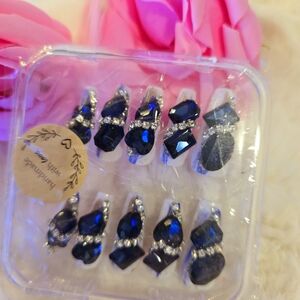 Elegant Blue Crystal Earrings